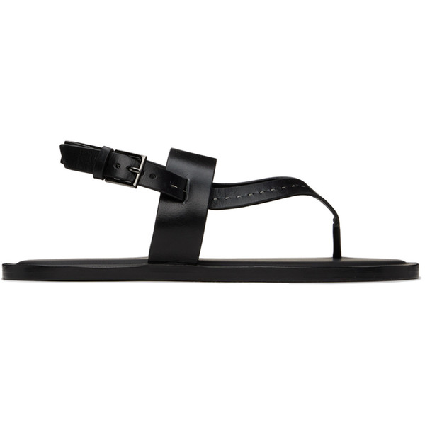  Max Mara Black Thongstitch Sandals 