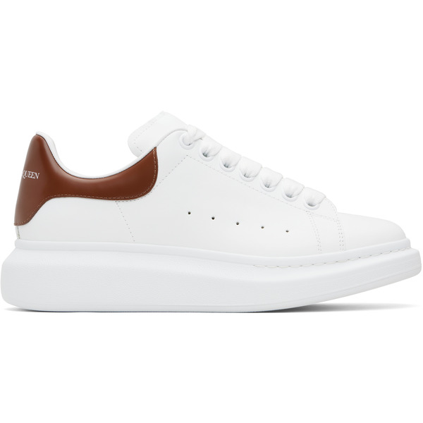  Mcqueen White & Brown Oversized Sneakers 