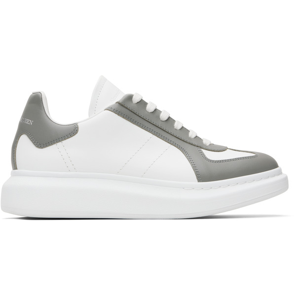  Mcqueen White & Gray Oversized Retro Sneakers 
