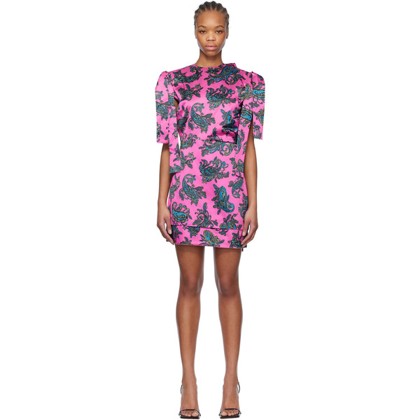  Meryll Rogge Pink Sleeveless Draped Minidress 