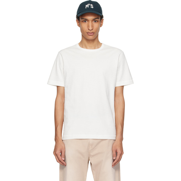  Merz B. Schwanen White 2m15 Mid-century Machine Refined Fit T-shirt 