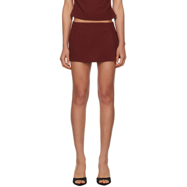  Miaou Burgundy Micro Miniskirt 