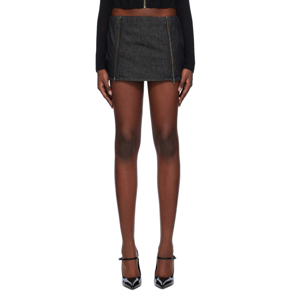  Miaou Navy Ezra Denim Miniskirt 