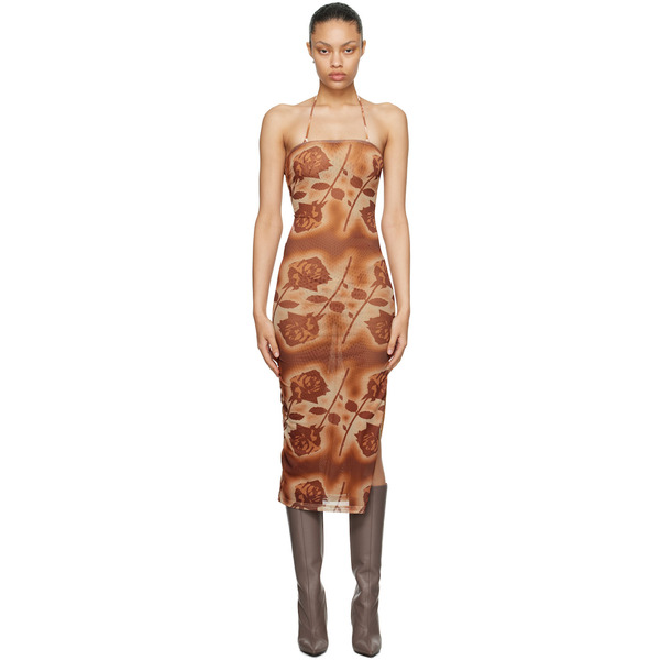  Miaou Orange Lila Midi Dress 