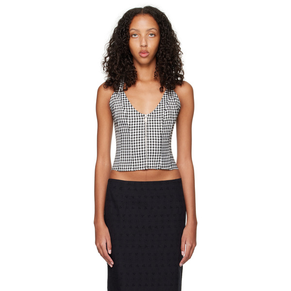  Miaou Ssense Work Capsule – Black & White Valda Corset 