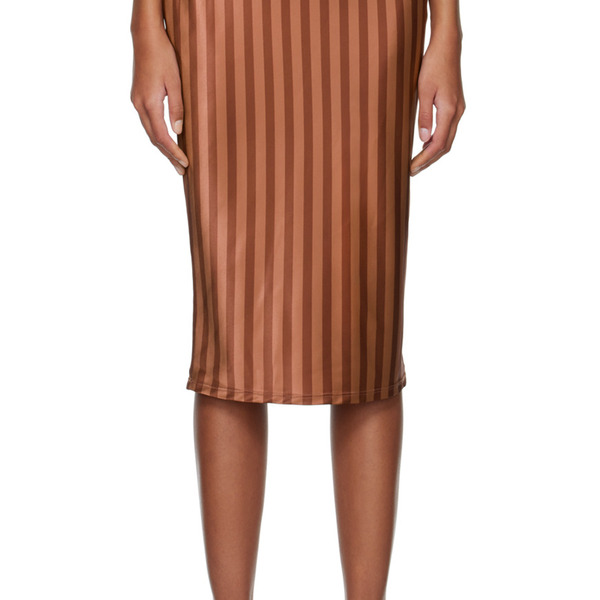  Miaou Ssense Work Capsule – Brown Verona Midi Skirt 