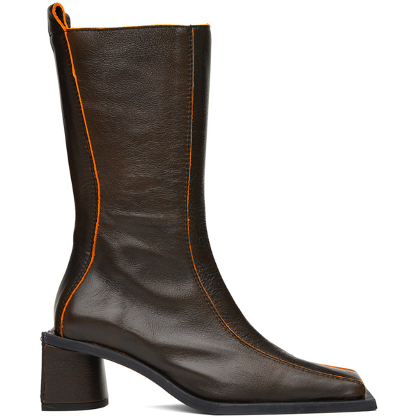  Miista Brown & Orange Bara Boots 