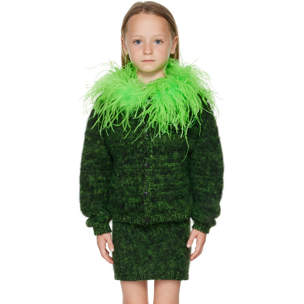  Mimi Wade Ssense Exclusive Kids Green Slime Cardigan 