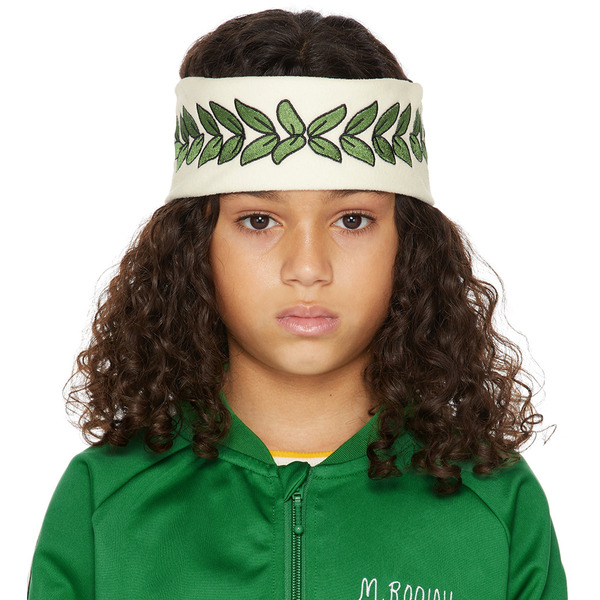  Mini Rodini Kids Off-white Fleece Laurel Wreath Headband 