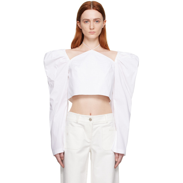  Minjukim White Butterfly Blouse 