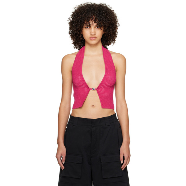  Misbhv Ssense Exclusive Pink Fully Fashioned Tank Top 