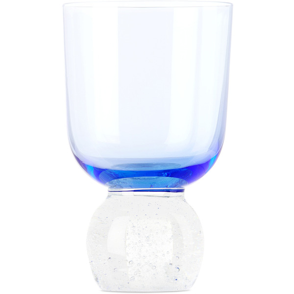  Misette Blue Bubble Glass Tumbler 