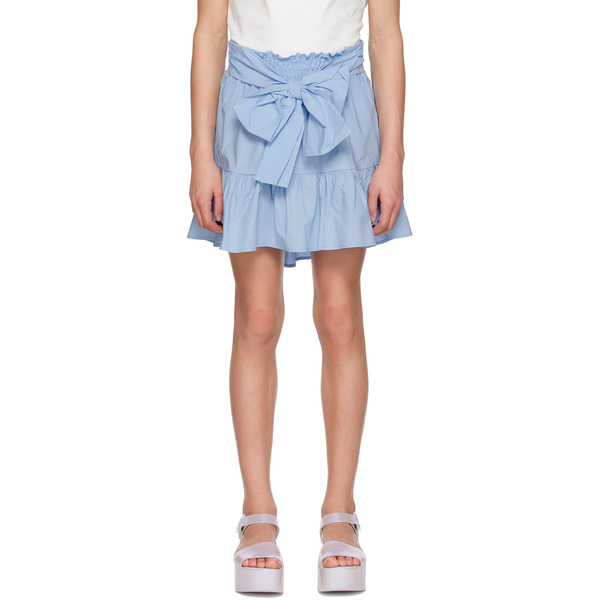  Miss Blumarine Kids Blue Printed Skirt 