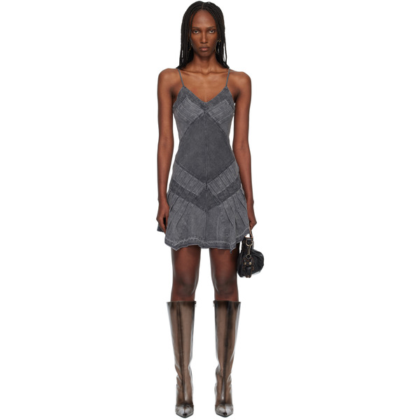  Miss Sixty Black Knwls Edition Denim Cami Minidress 