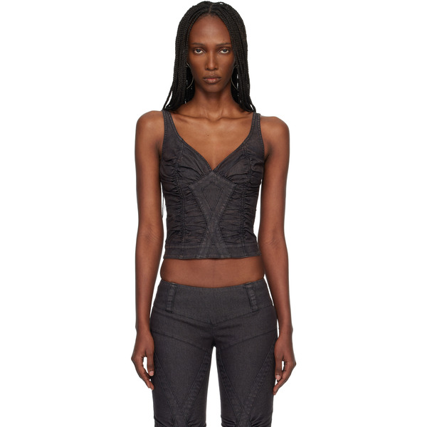  Miss Sixty Black Knwls Edition Strap Tank Top 
