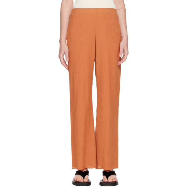  Missing You Already Orange Textured Lounge Pants 