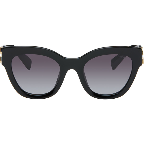  Miu Miu Eyewear Black Cat-eye Gradient Sunglasses 