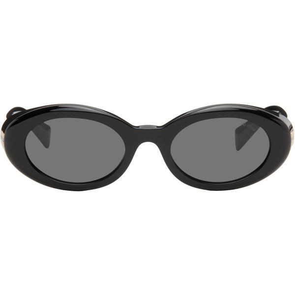  Miu Miu Eyewear Black Oval Sunglasses 