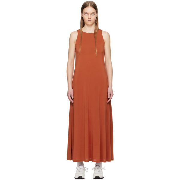  Mm By Max Mara Orange Supremo Midi Dress 