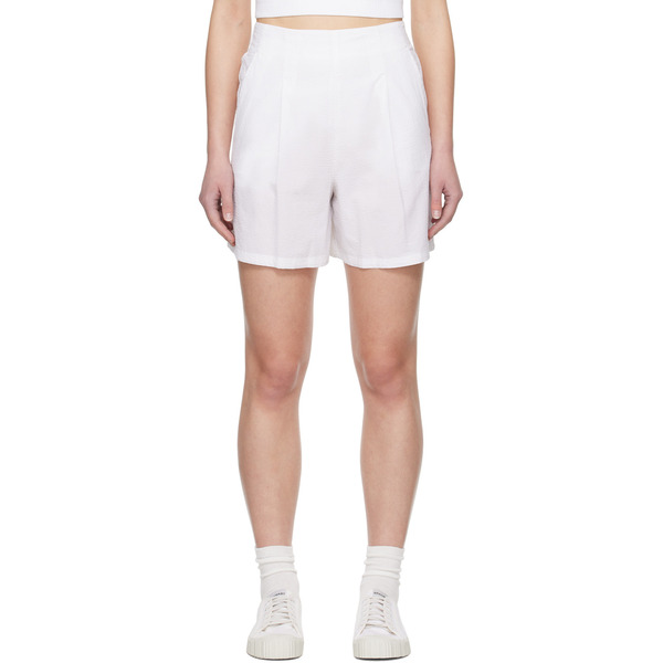  Mm By Max Mara White Canale Shorts 