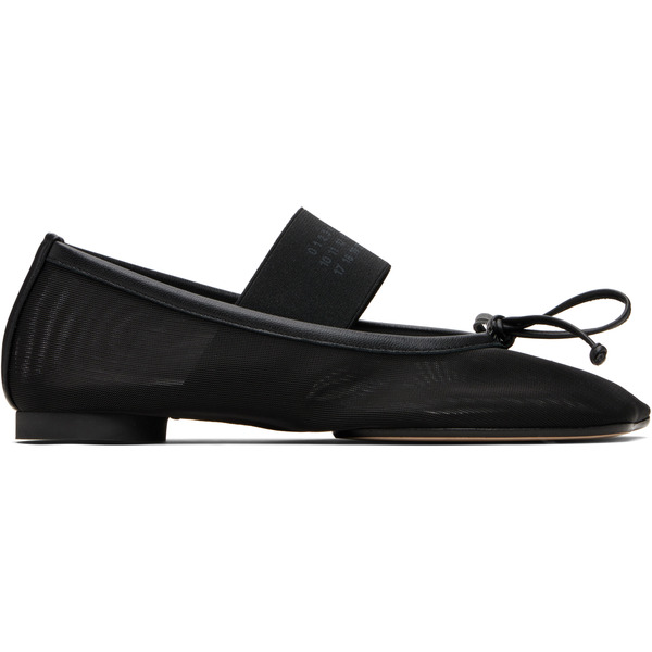  Mm6 Maison Margiela Black Anatomic Numeric Ballerina Flats 