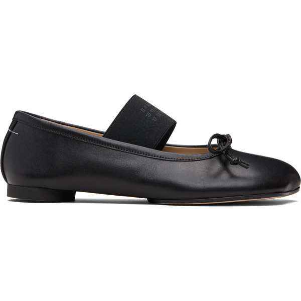  Mm6 Maison Margiela Black Anatomic Numeric Ballerina Flats 
