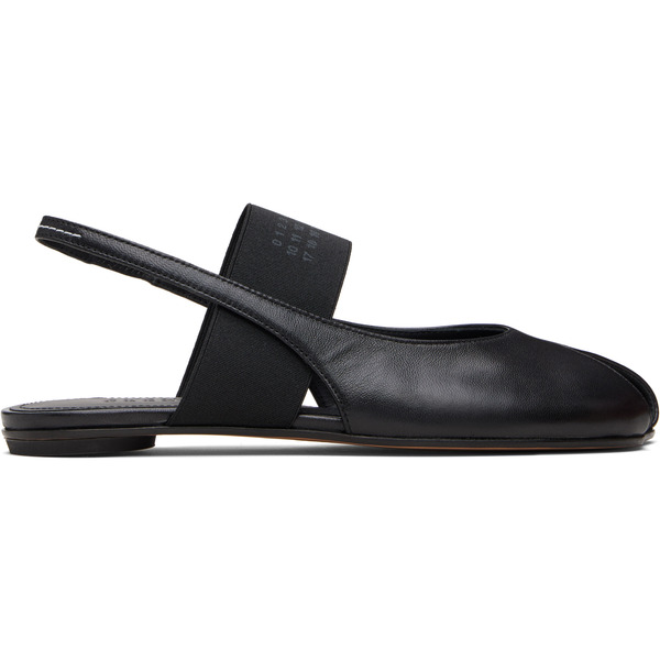  Mm6 Maison Margiela Black Anatomic Numeric Slingback Sandals 