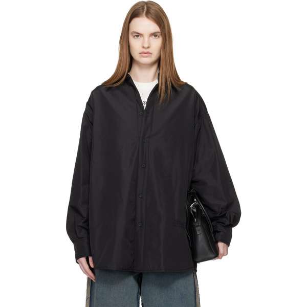  Mm6 Maison Margiela Black Long-sleeved Jacket 