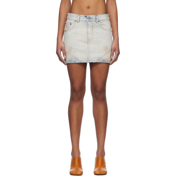  Mm6 Maison Margiela Blue Denim Miniskirt 