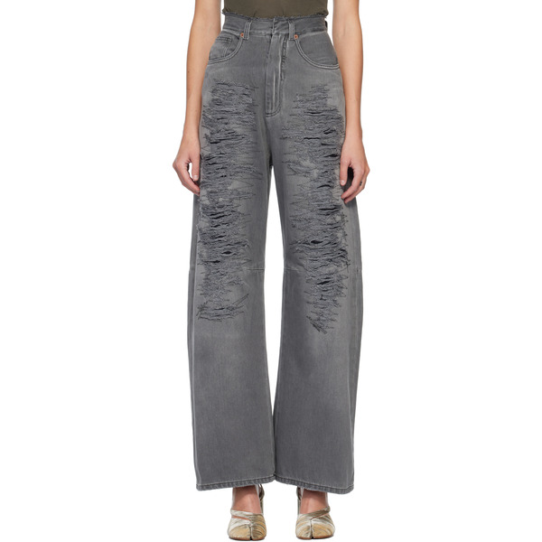  Mm6 Maison Margiela Gray Lightweight 5 Pockets Jeans 