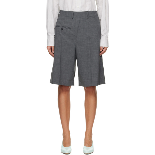  Mm6 Maison Margiela Gray Wool-blend Tailored Shorts 