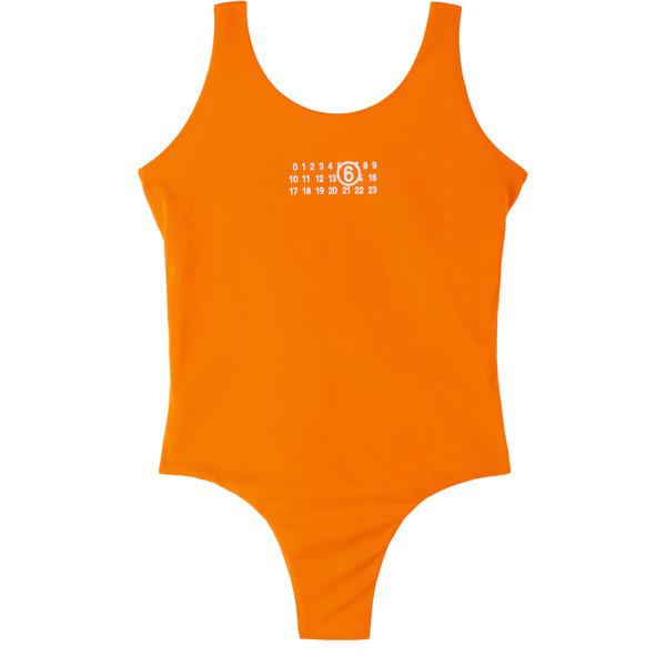  Mm6 Maison Margiela Kids Orange Swimsuit 