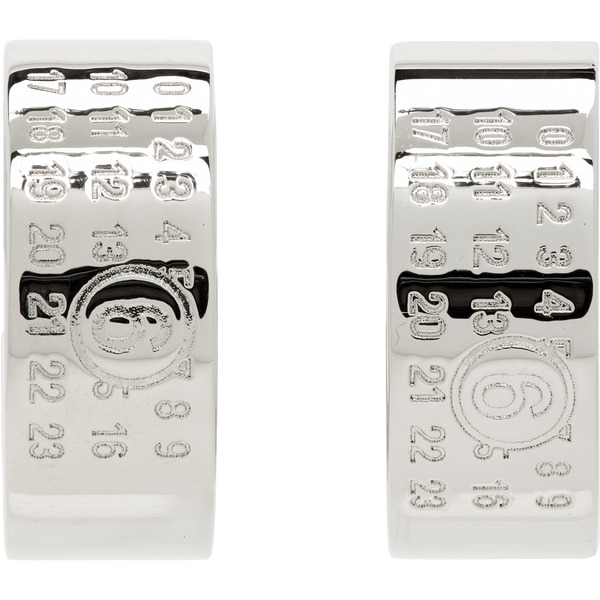  Mm6 Maison Margiela Numeric Minimal Signature Hoop Earrings 