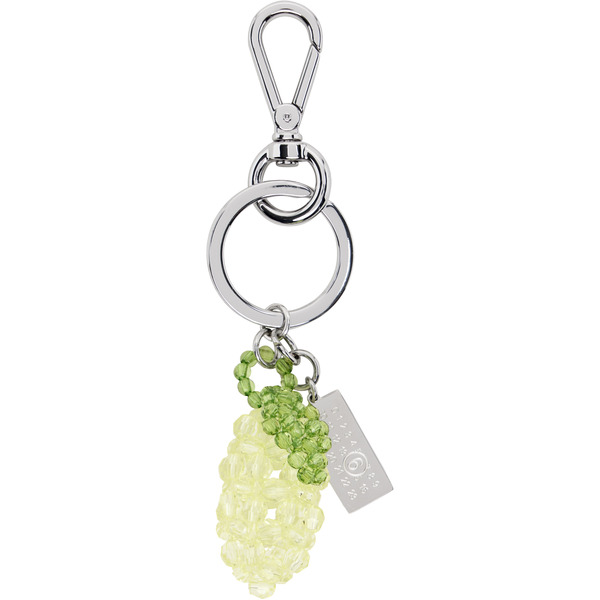  Mm6 Maison Margiela Yellow Lemon Beaded Numeric Keychain 