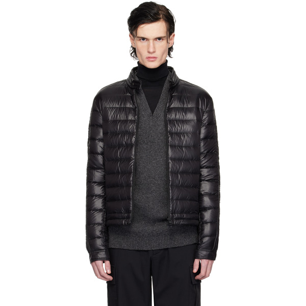  Moncler Black Jacobus Biker Down Jacket 