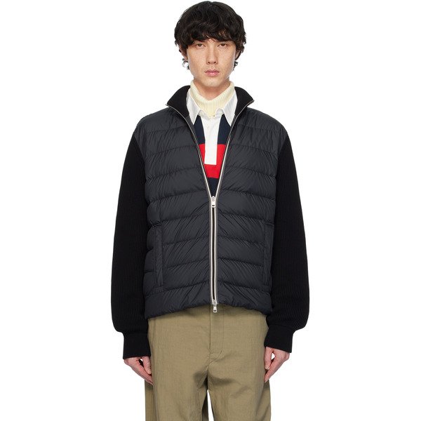  Moncler Black Padded Cotton Zip-up Down Jacket 