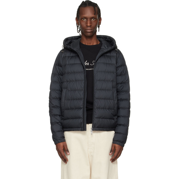  Moncler Black Vermeille Hooded Short Down Jacket 