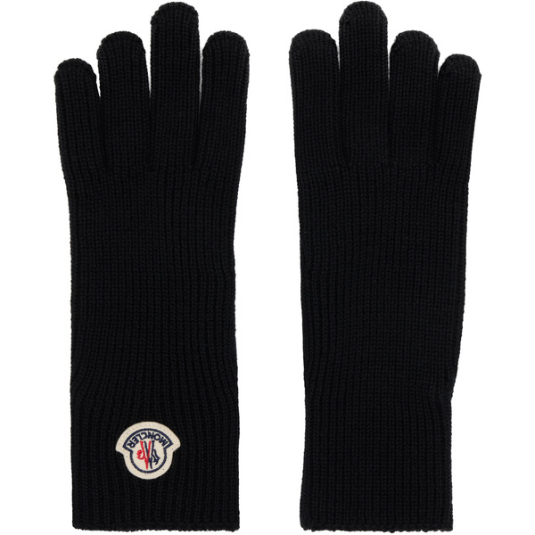  Moncler Black Wool Gloves 