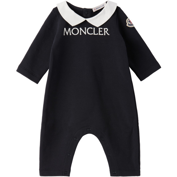  Moncler Enfant Baby Navy Cotton Romper 