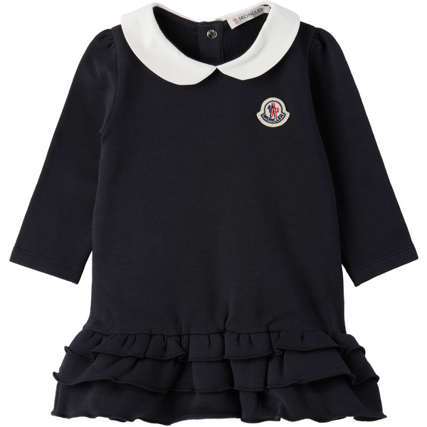  Moncler Enfant Baby Navy Ruffle Dress 