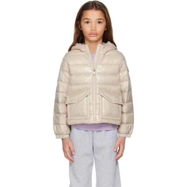  Moncler Enfant Big Kids Beige Small Ela Down Jacket 