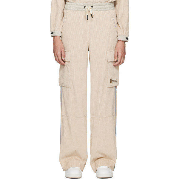  Moncler Grenoble Beige Drawstring Lounge Pants 