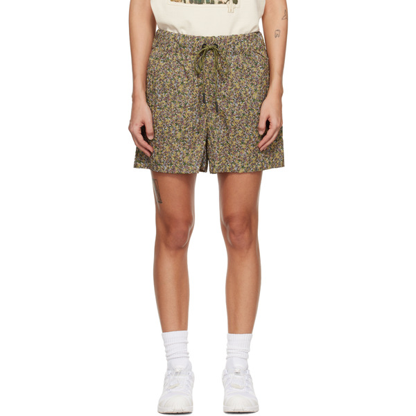  Moncler Grenoble Khaki Floral Shorts 