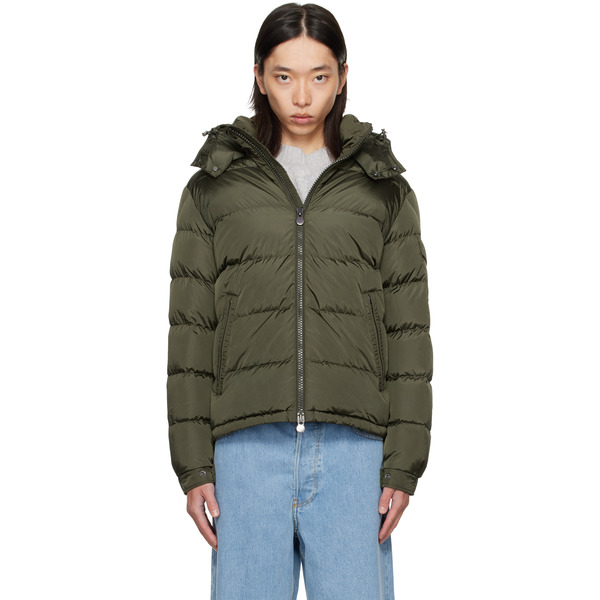  Moncler Khaki Galion Hooded Short Down Jacket 