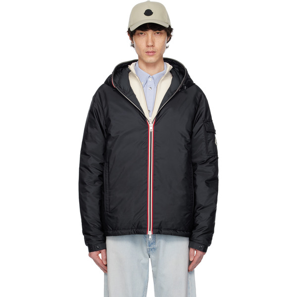  Moncler Navy Evettes Hooded Short Down Jacket 