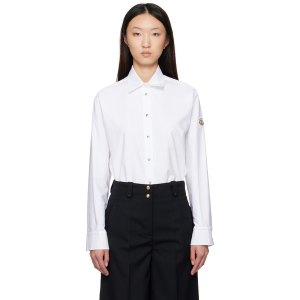  Moncler White Canvas Shirt 