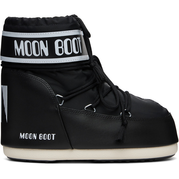  Moon Boot Black Icon Low Nylon Boots 