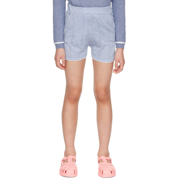  Morley Kids Blue Pointelle Shorts 