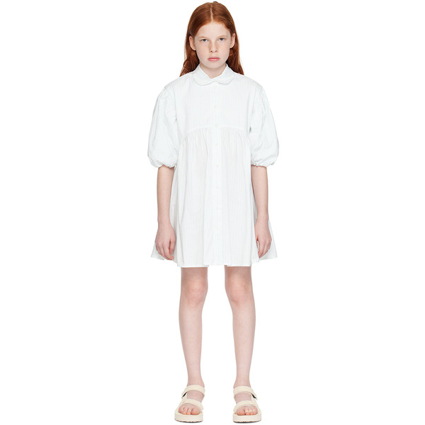  Morley Kids White & Green Ulyses Dress 