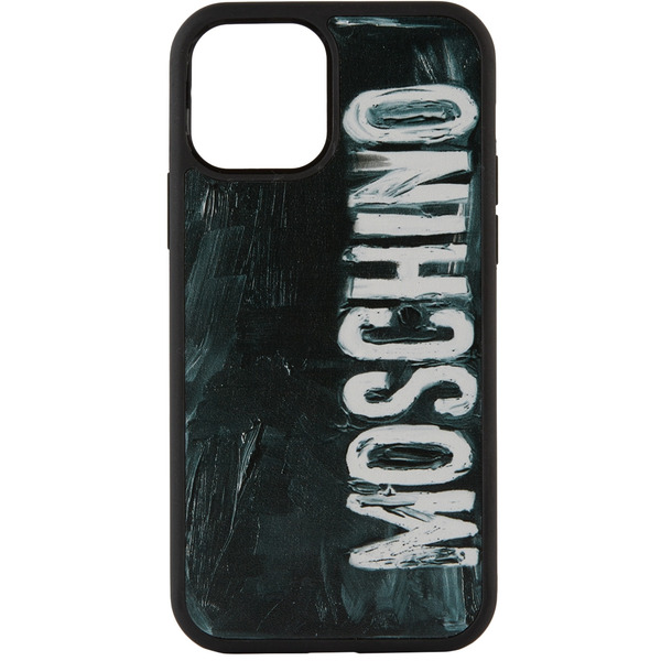  Moschino Black Painted Logo Iphone 12/12 Pro Case 